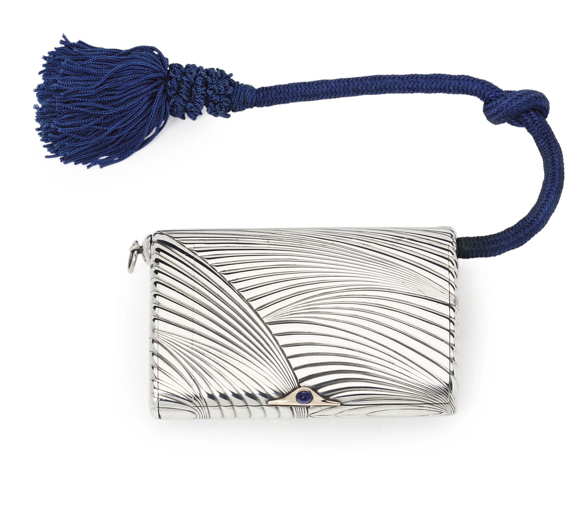 A jewelled silver cigarette-case
