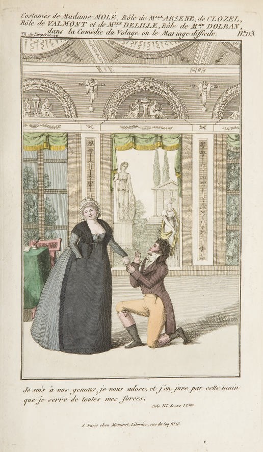 [COSTUMES] -- Petite galerie dramatique ou Recueil de différents costumes d'acteurs des théâtres de la capitale. Paris: Martinet, [1796-1843].