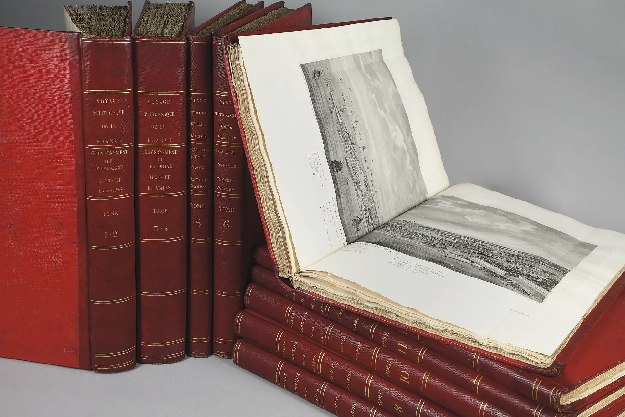 [LABORDE, Jean-Benjamin de, etc.]. Description générale et particulière de la France... [Voyage pittoresque de la France, avec la description des toutes ses provinces...].  Paris: Imprimerie de Pierres, Lamy, 1781-1800.
