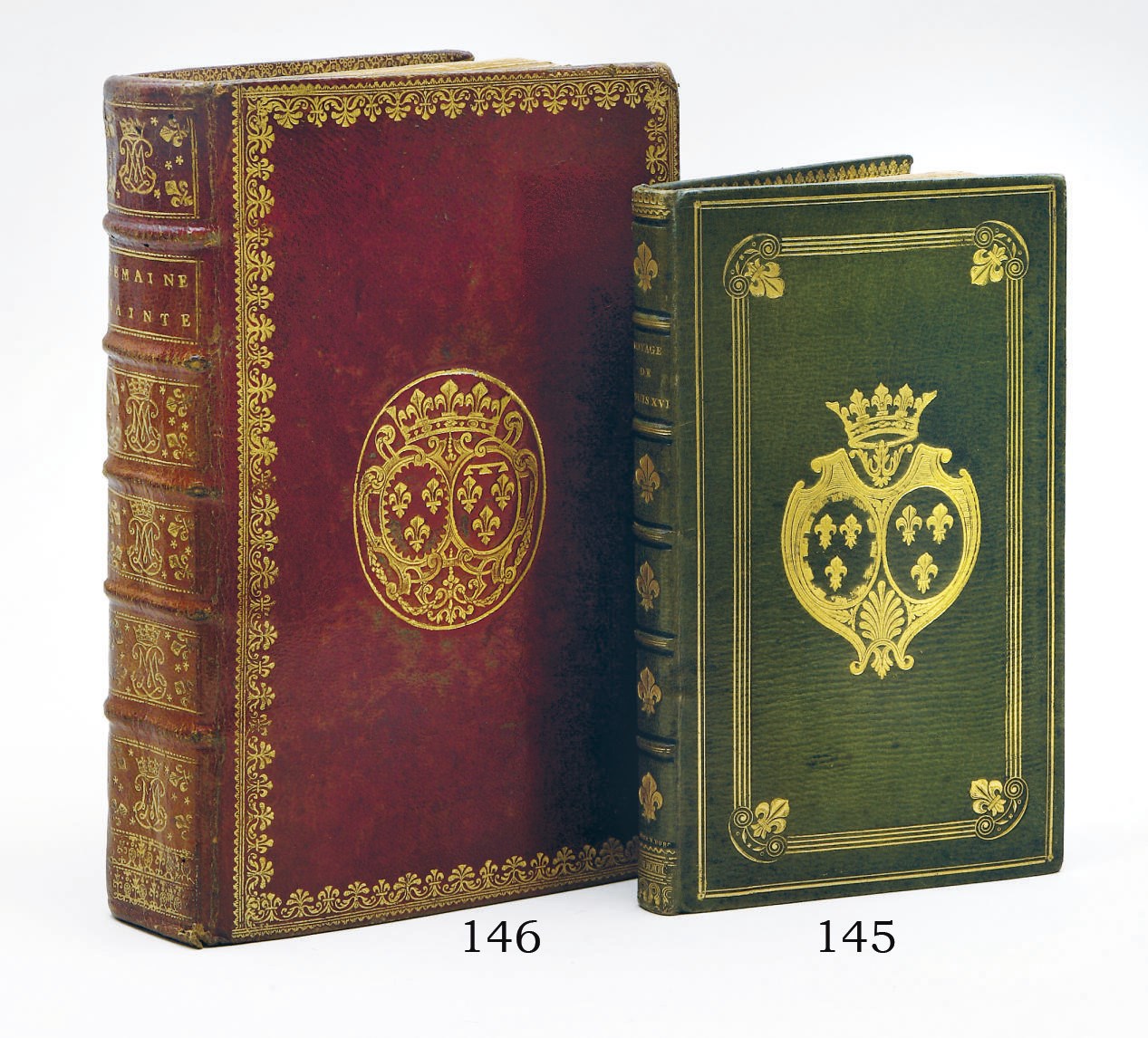 [RELIURE] --[LE TELLIER, ancien maire d'Harfleur]. Voyage de Louis XVI dans sa province de Normandie, manuscrit trouvé dans les papiers d'un auguste personnage. Paris: Lacourière, 1824.