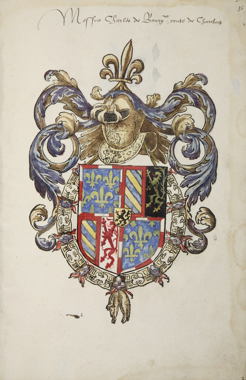 [TOISON D'OR] -- Armorial de l'ordre de la Toison d'Or. Vers 1560.