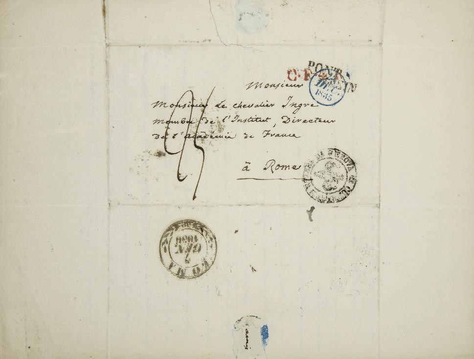 CHERUBINI, Luigi (1760-1842). Lettre autographe signée à Jean Auguste Dominique Ingres. Paris, 24 décembre 1835.