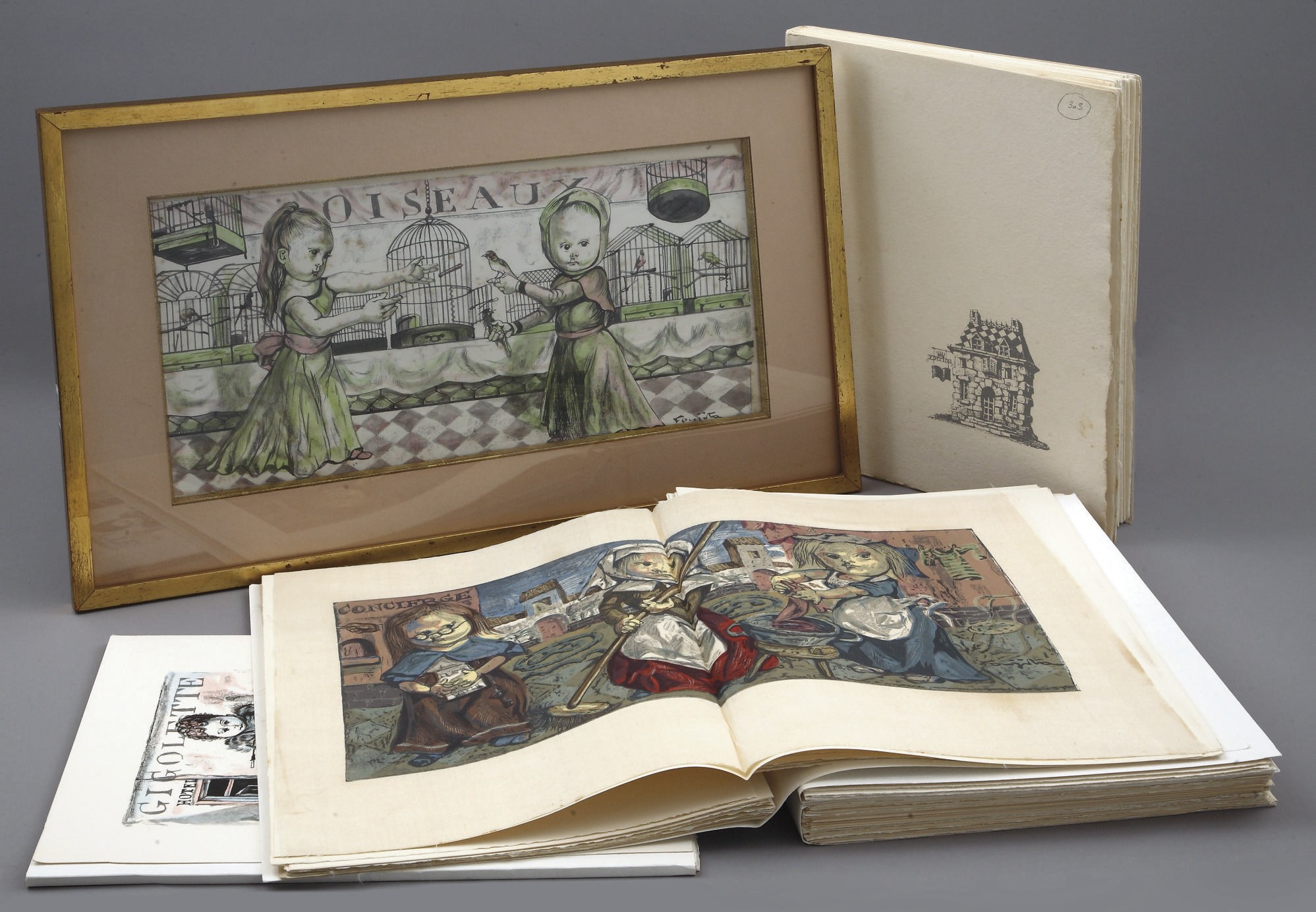 [FOUJITA] -- FOURNIER, Albert. Petits métiers & gagne-petit. Paris: Éditions Rombaldi, 1960.
