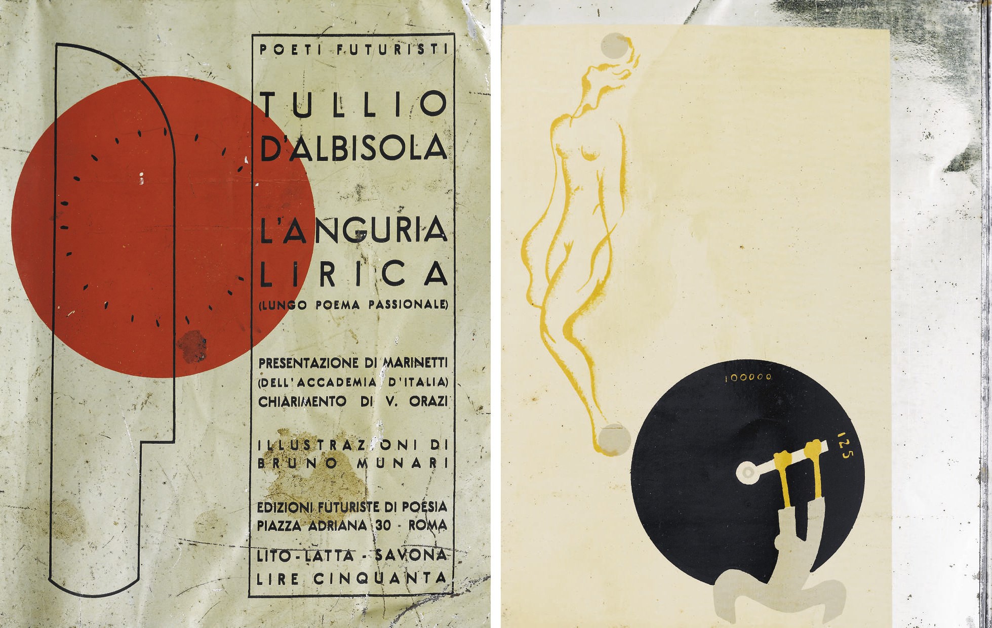 [FUTURISME ITALIEN] -- D'ALBISOLA, Tullio (1899-1971). L'Anguria lirica. Rome et Savona: Edizioni Futuriste di Poesia, 1933.