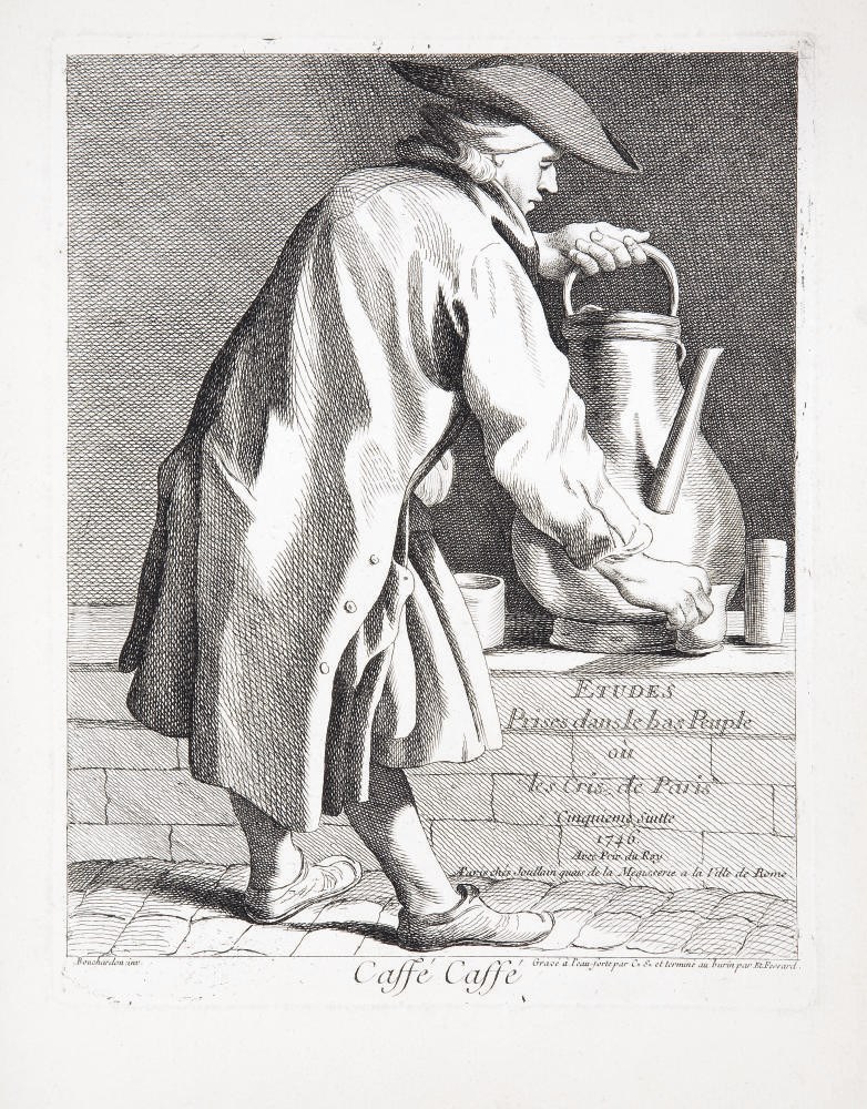 BOUCHARDON, Edme (1698-1762). Études prises dans le bas peuple ou Les Cris de Paris. Première [-cinquième] suite. Paris: Fessard, 1737-1746.