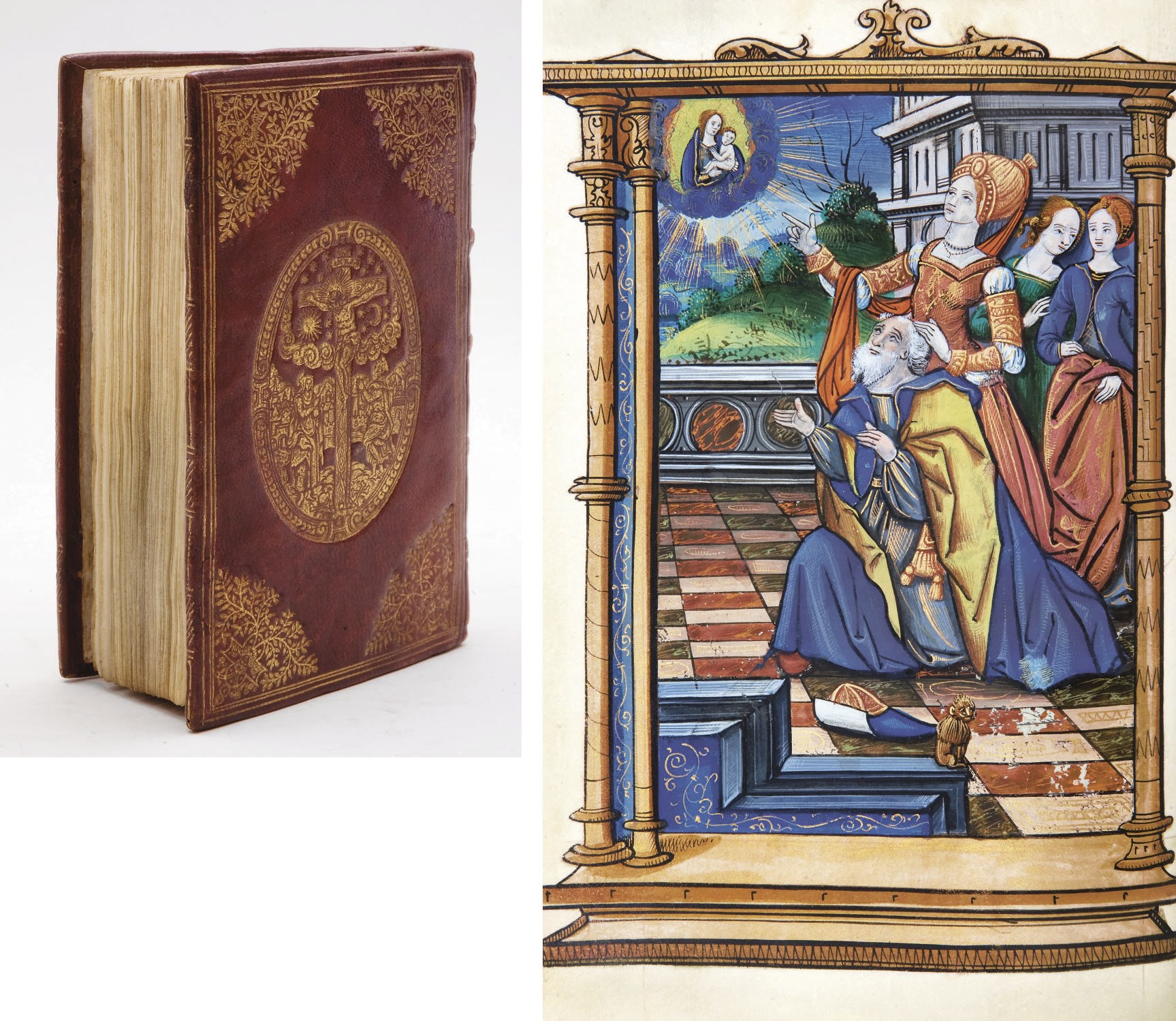 [HEURES IMPRIMÉES] -- Heures a lusaige de Paris. Paris: Germain Hardouyn, [almanach pour 12 ans, entre 1519 et 1530].