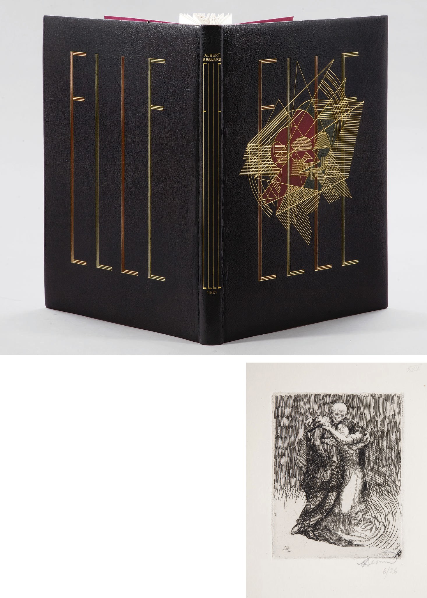 BESNARD, Albert (1849-1934). Elle. Suite de 26 eaux-fortes. 1921.