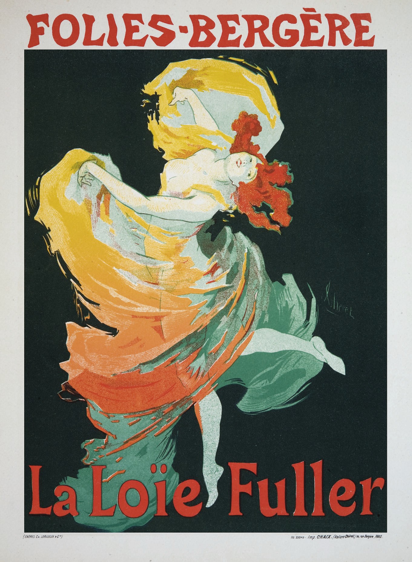 CHÉRET, Jules (1836-1932). Importante collection de lithographies originales de Jules Chéret. Paris: ca. 1880-1900.