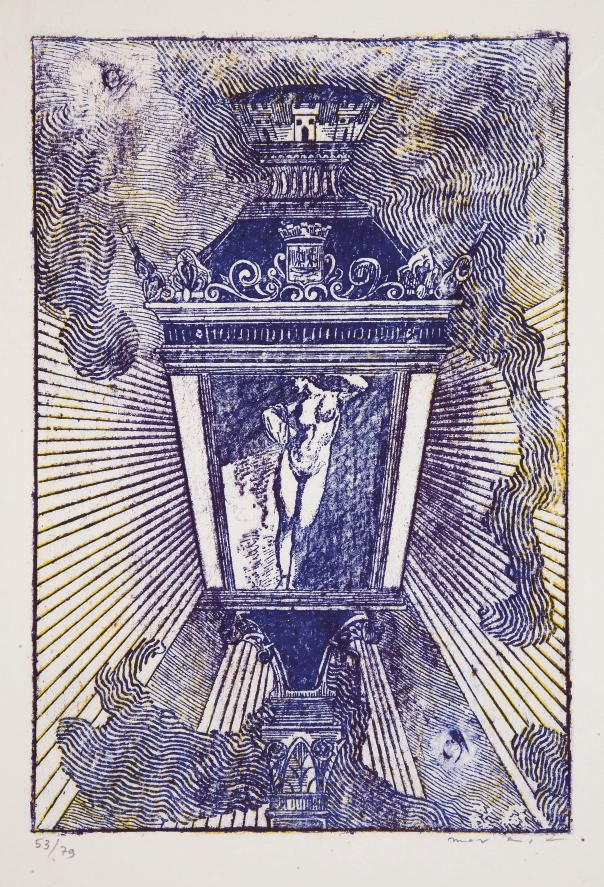 [ERNST] -- RIBEMONT-DESSAIGNES, Georges (1884-1974). La Ballade du soldat. 34 lithographies originales de Max Ernst. Vence: Pierre Chave, 1972.