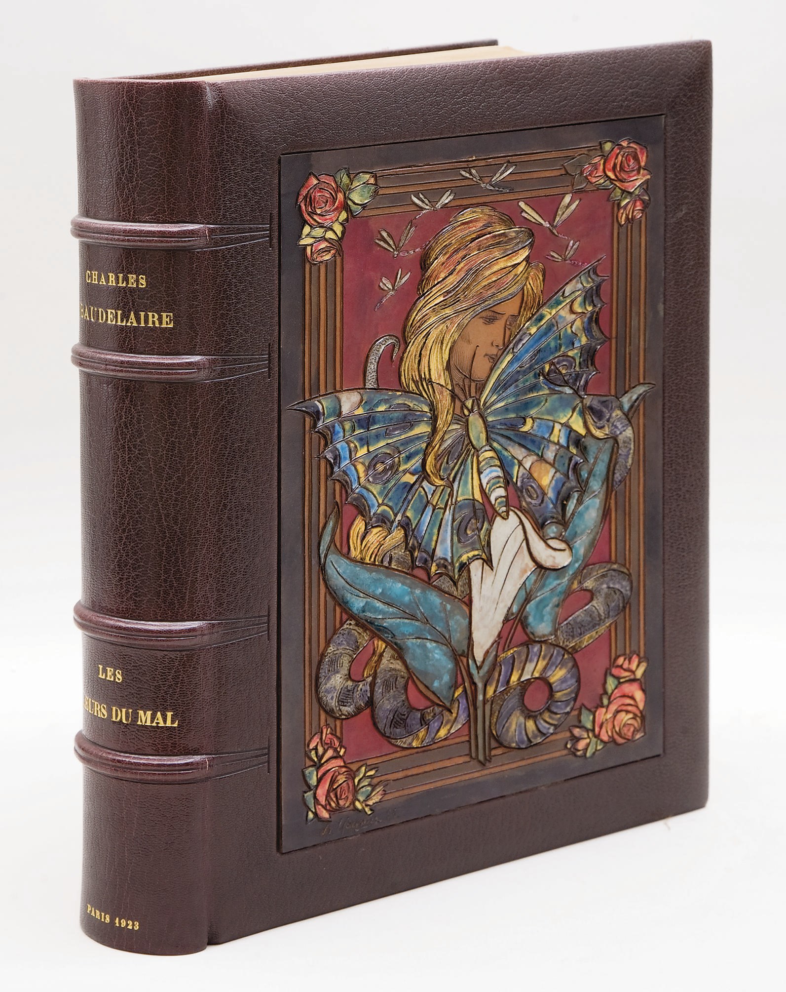 [LOBEL-RICHE] -- BAUDELAIRE, Charles (1821-1867). Les Fleurs du mal. Préface par M. Camille Mauclair. Illustrations & eaux-fortes originales de Lobel-Riche. Paris: G. Kadar pour les membres du Cercle Grolier, 1923.