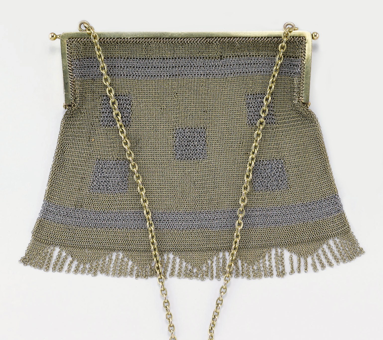 BORSA DA SERA IN MAGLIA D'ORO GIALLO, FIRMATA ASPREY LONDON