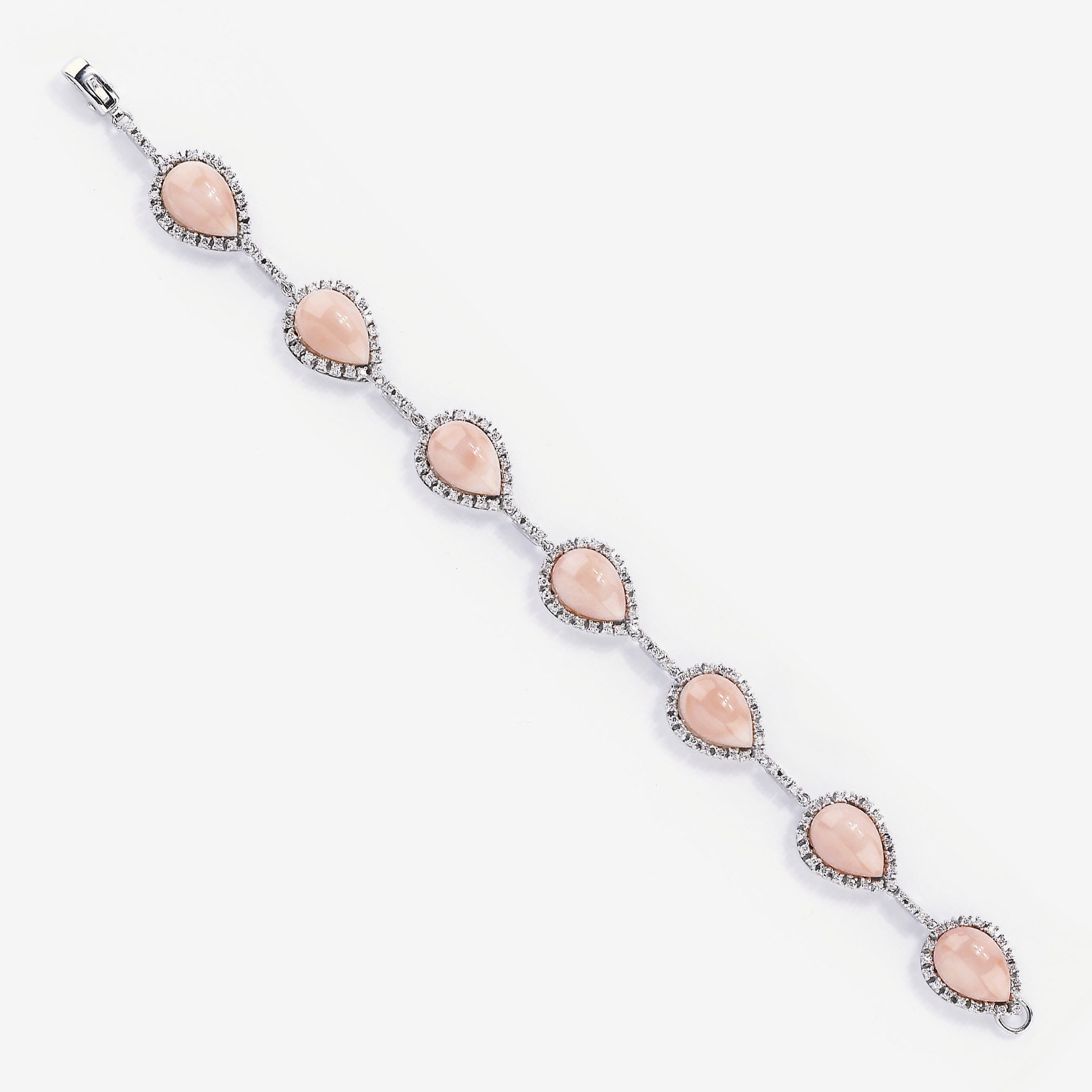 BRACCIALE IN BRILLANTI E CORALLO