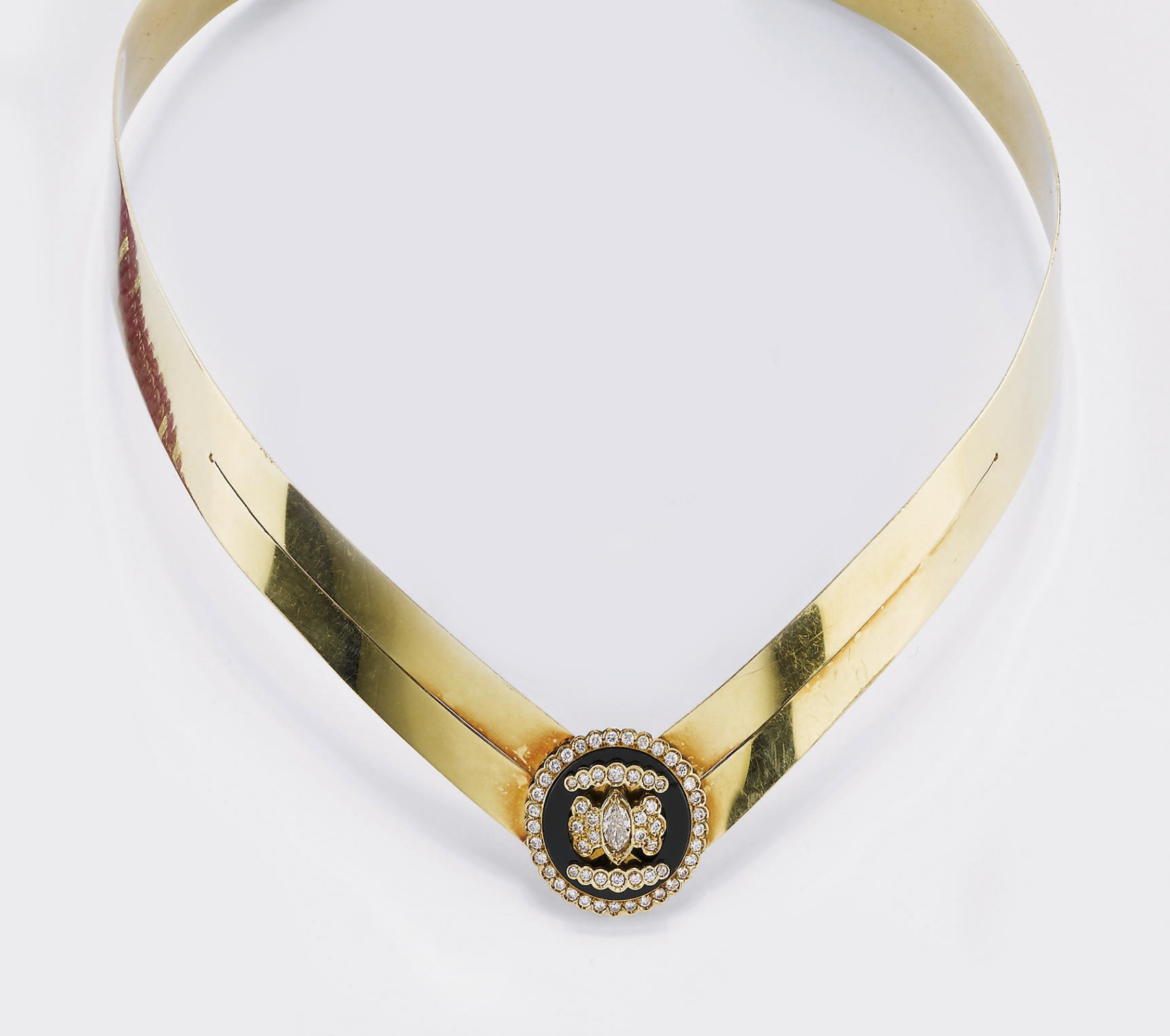 GIROCOLLO CON DIAMANTI E ONICE