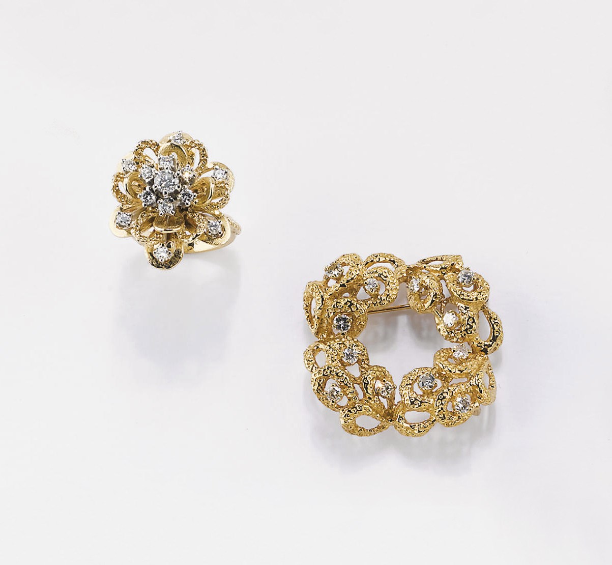 DEMI PARURE CON DIAMANTI
