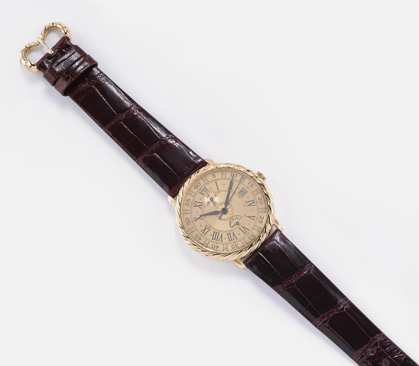 OROLOGIO AUTOMATICO "AUDACHRON COMPLICATION" IN ORO, FIRMATO GIANMARIA BUCCELLATI