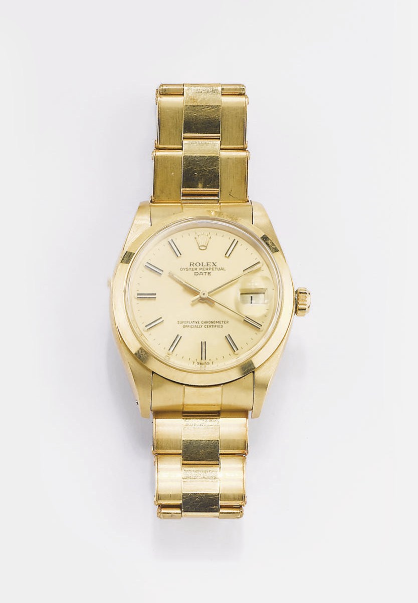 OROLOGIO IN ORO, ROLEX OYSTER PERPETUAL DATE