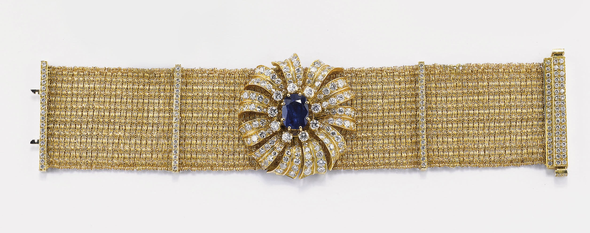 BRACCIALE IN ORO CON ZAFFIRO E BRILLANTI