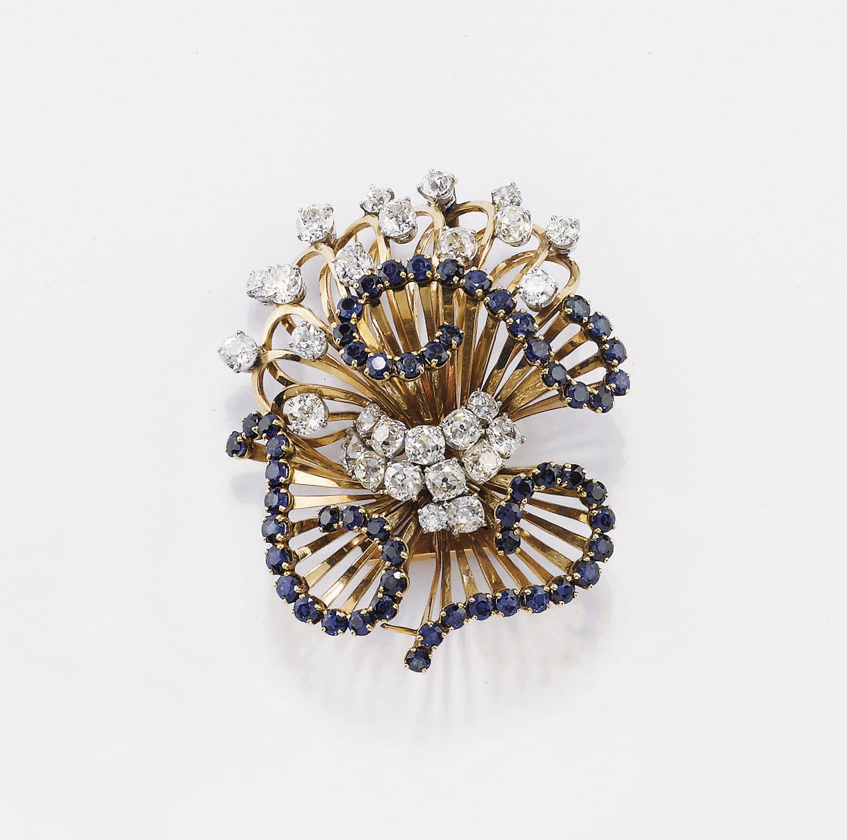 SPILLA IN BRILLANTI E ZAFFIRI, MONTURE BOUCHERON