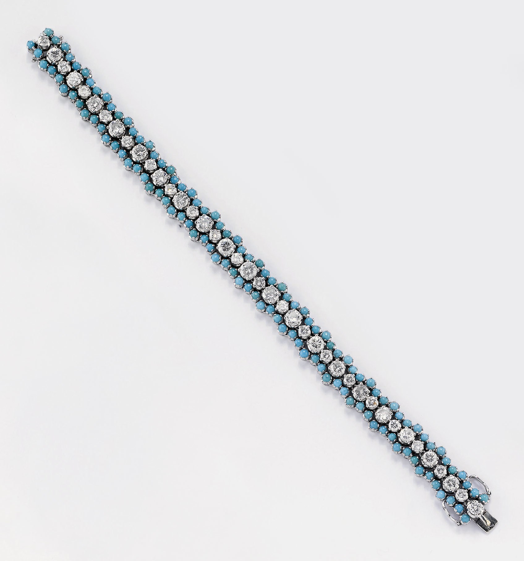 BRACCIALE IN BRILLANTI E TURCHESI