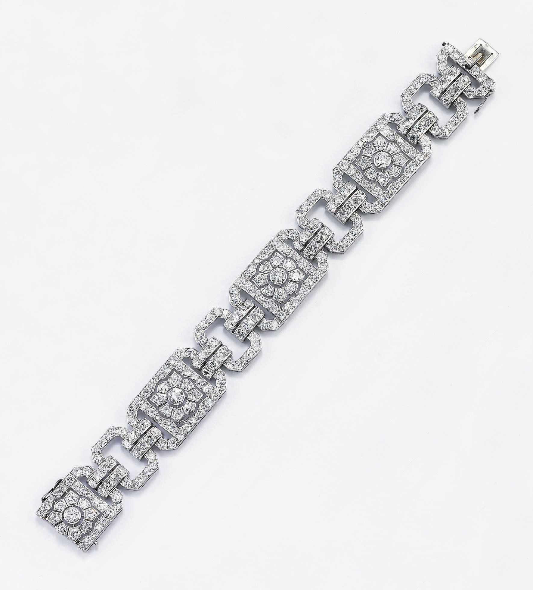 BRACCIALE ART DECO IN PLATINO E BRILLANTI