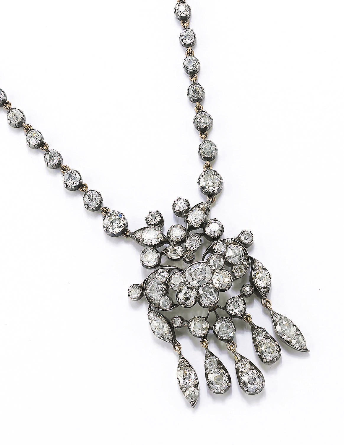 ANTICA COLLANA IN BRILLANTI TAGLIO VECCHIO