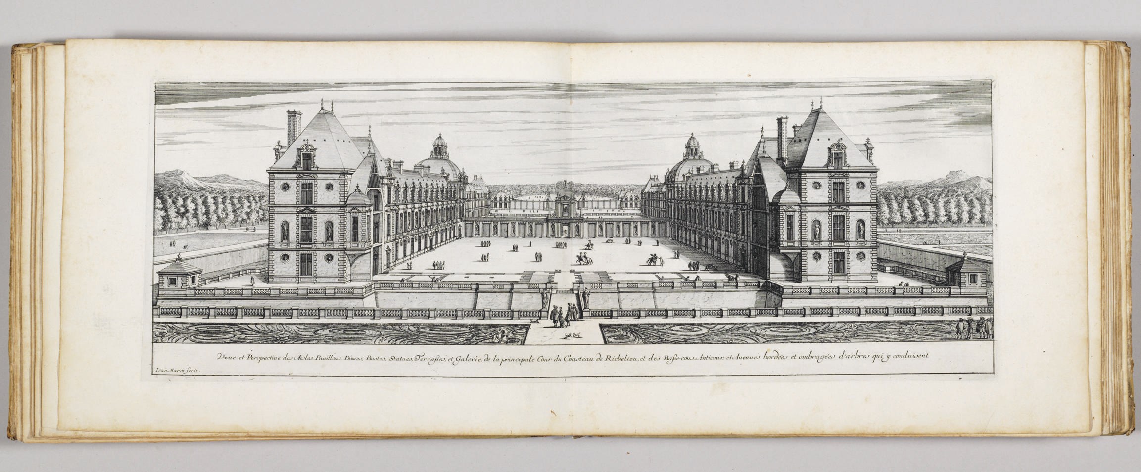 MAROT, Jean (ca 1619?-1679). Le magnifique Chasteau de Richelieu, en general et en particulier, ou les plans, les elevations, et profils generaux et particuliers dudit chasteau. Paris, n.d. [ca 1660].