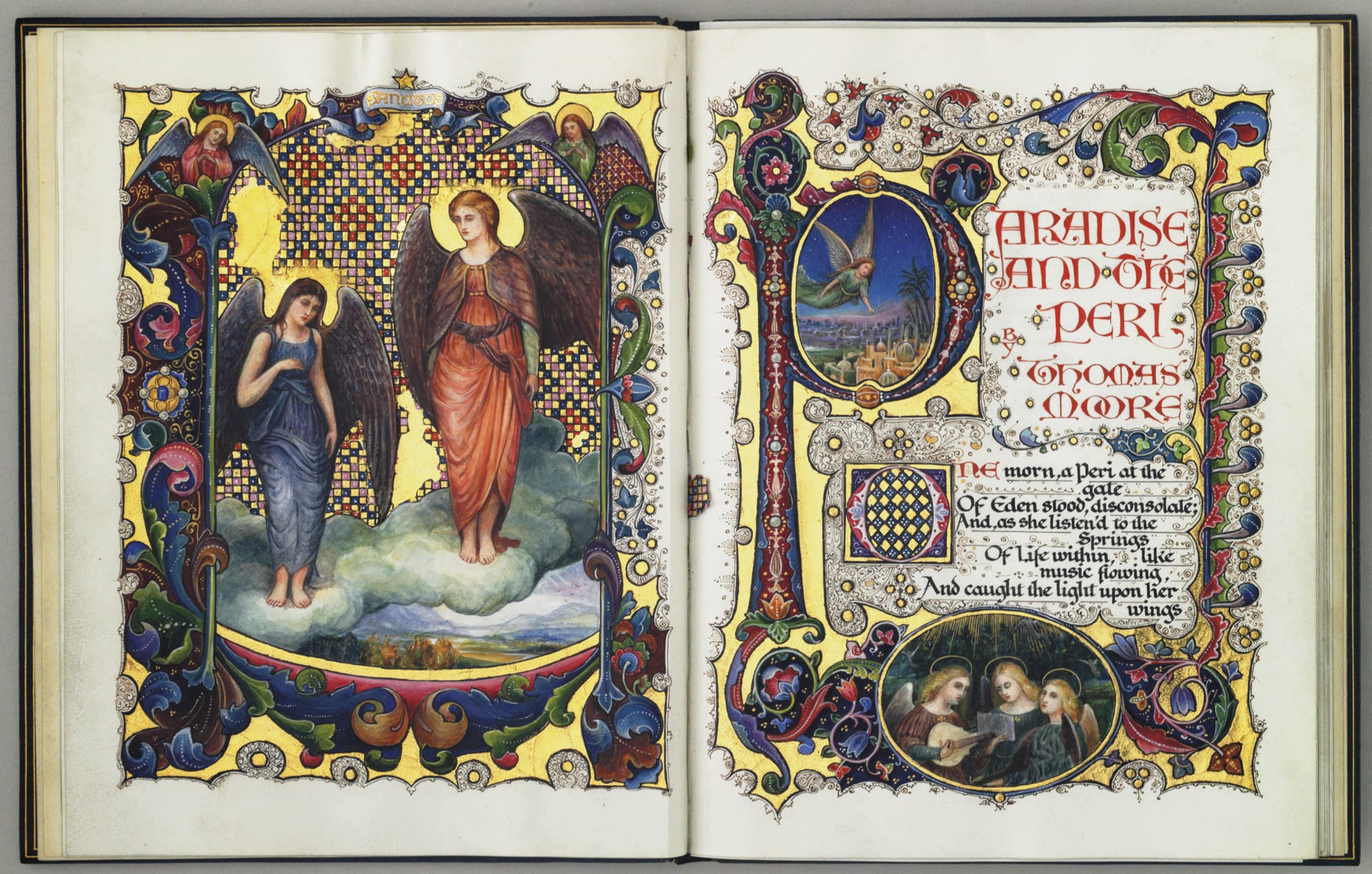 SANGORSKI, Alberto, calligrapher and illuminator (1862-1932). -- MOORE, Thomas (1779-1852). Paradise and the Peri. [London: 1909].