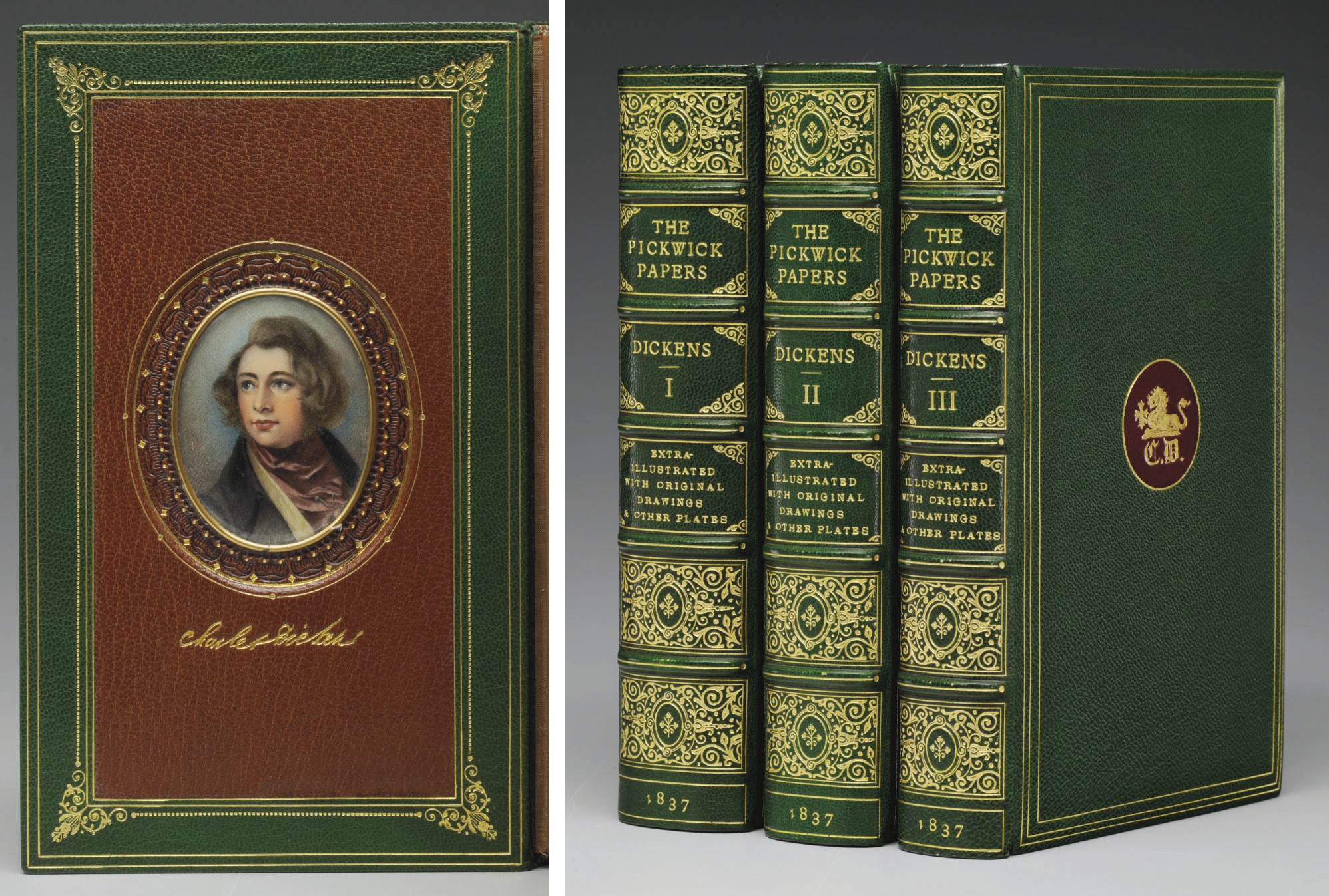 DICKENS, Charles (1812-1870). The Posthumous Papers of the Pickwick Club. London: Chapman and Hall, 1837.