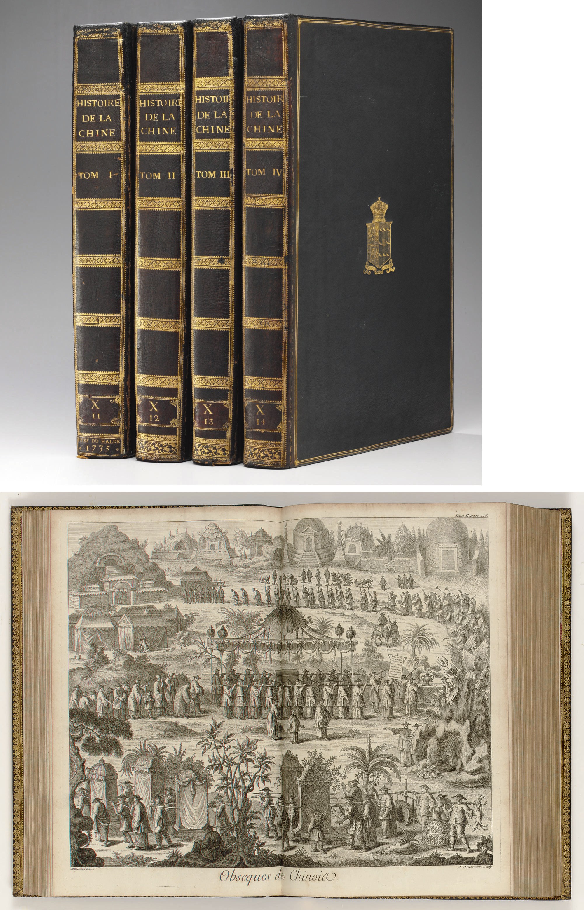 DU HALDE, Jean Baptiste (1674-1743). Description Géographique, Historique, Chronologique, Politique et Physique de l'Empire de la Chine et de la Tartarie Chinoisie. Paris: P.G. Le Mercier, 1735.
