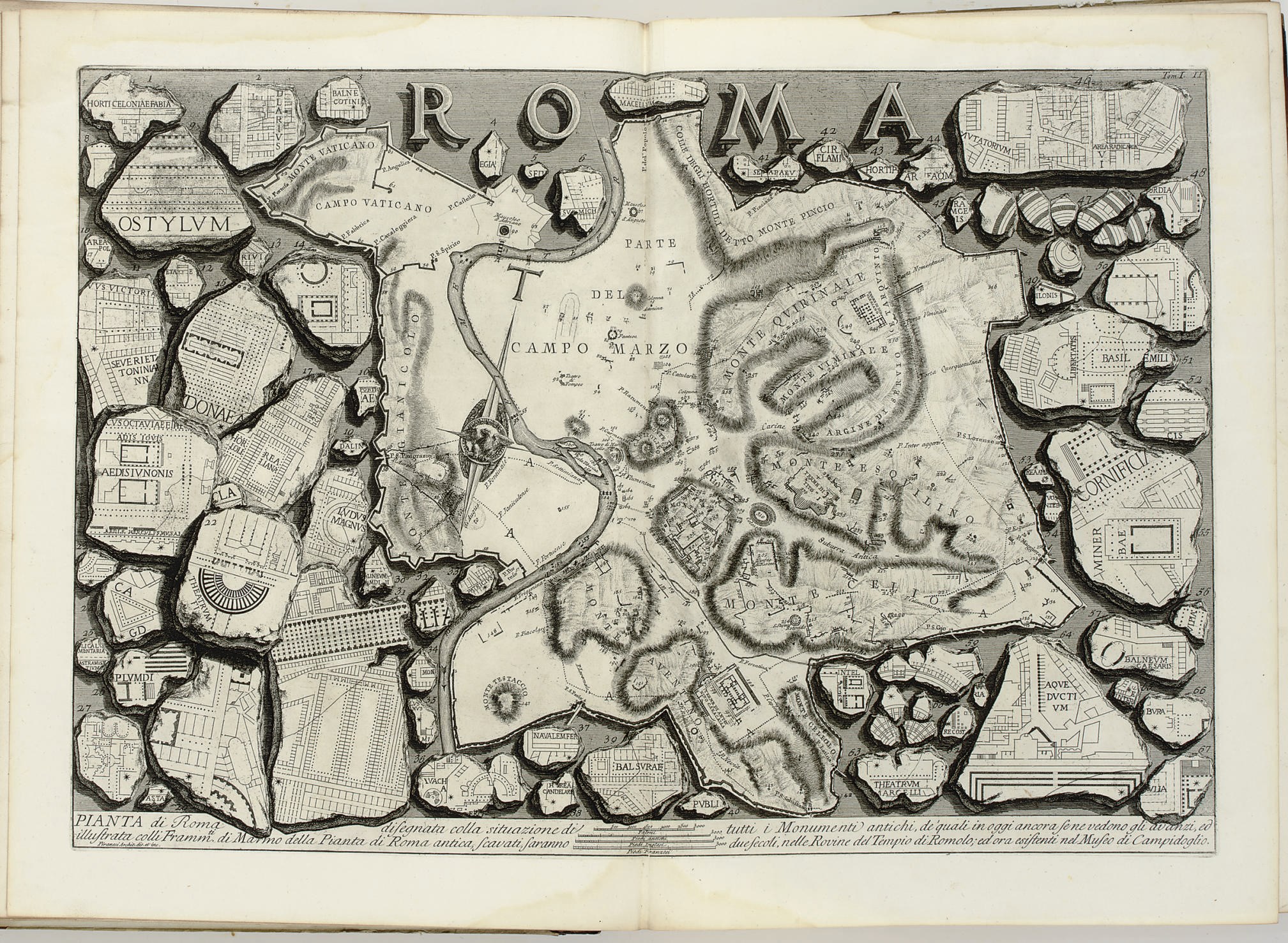 PIRANESI, Giovanni Battista (1720-1778). Le Antichità Romane. Rome: Stamperia Salomoni, 1786[4]. -- Francisco PIRANESI. Monumenti degli Scipioni. Rome, 1785.