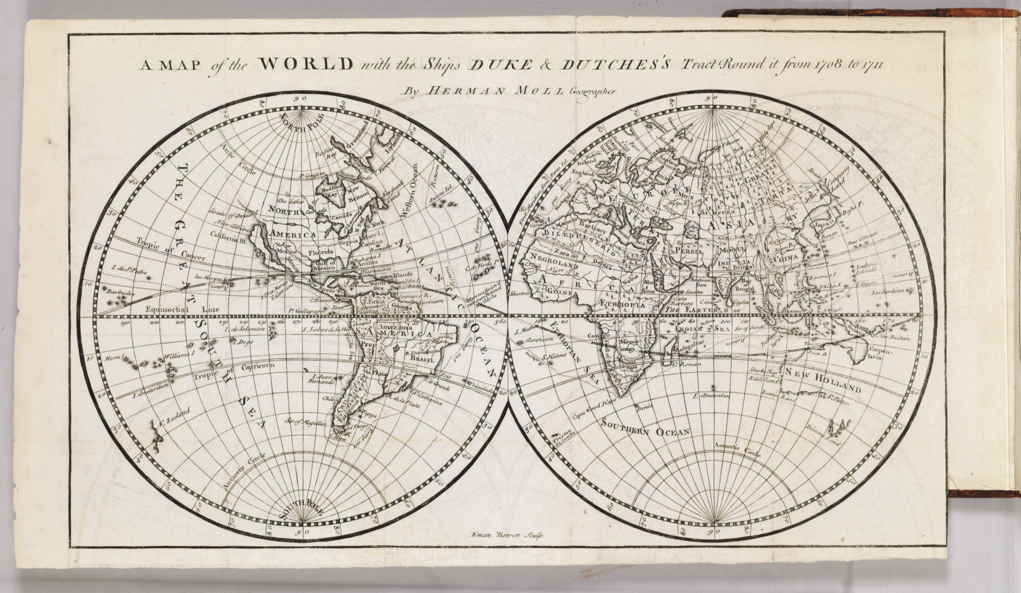 ROGERS, Woodes (ca 1679-1732). A Cruising Voyage Round the World: ... Containing... An Account of Alexander Selkirk's living alone four Years and four Months in an Island... London: Bernard Lintot, 1726.