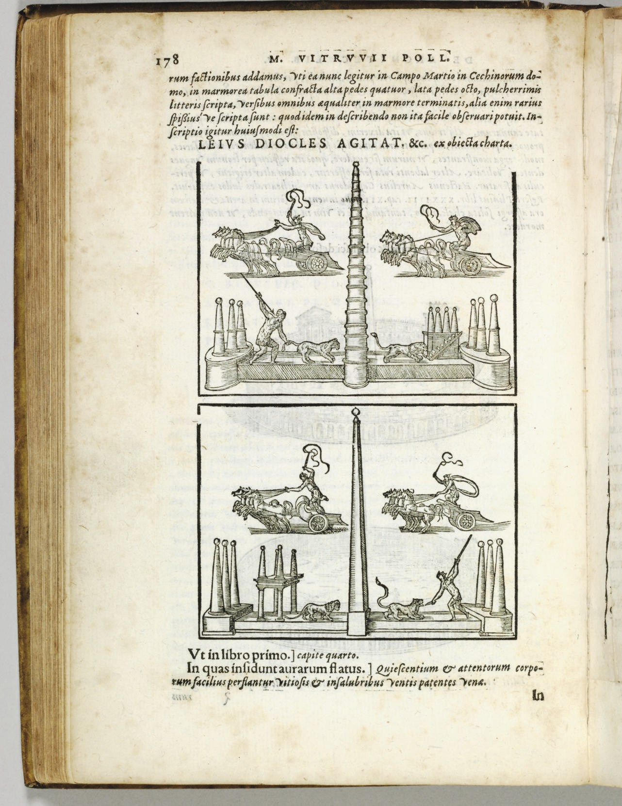 VITRUVIUS POLLIO, Marcus. De Architectura. Annotated by Gulielmus Philander. Lyons: Jean de Tournes, 1586.