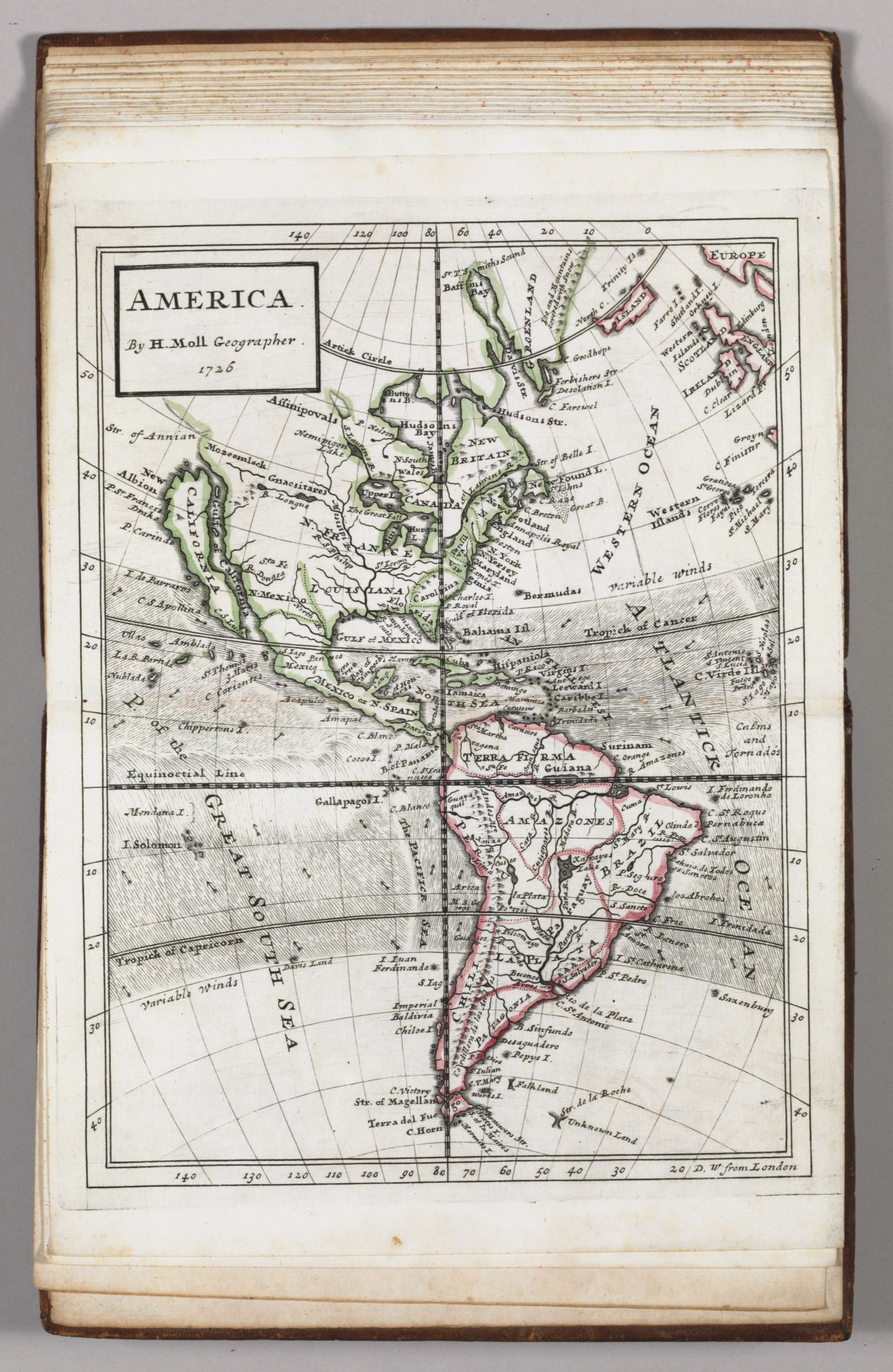 MOLL, Herman. A Set of Thirty-two New and Correct Maps of the Principal Parts of Europe, &c with the Great or Post-Roads, and Principal Cross-Roads, Done in the Year 1725, 1726 and 1727. [London: by the cartographer, N.d., ca 1730].