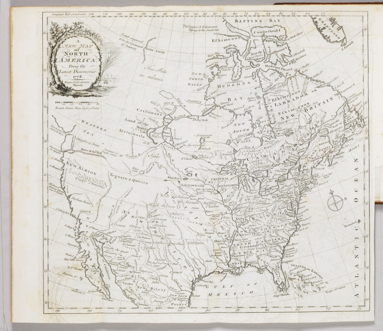 CARVER, Jonathan (1732-1780). Travels through the Interior Parts of North-America, in the Years 1766, 1767, and 1768. London: Printed for the author and sold by J. Walter, 1778.