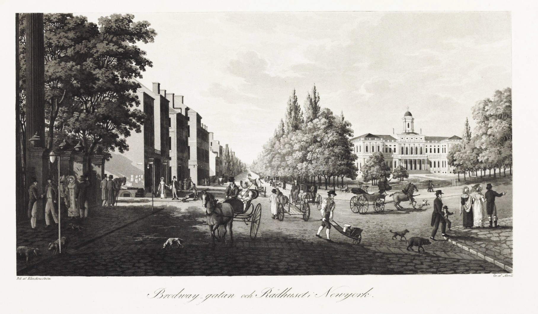 KLINCKOWSTROM, Axel Leonhard (1775-1837). Bref Om De Forenta Staterna, Forfattade Under En Resa Till Amerika Aren 1818, 1819, 1820. Stockholm: Eckstein, 1824.