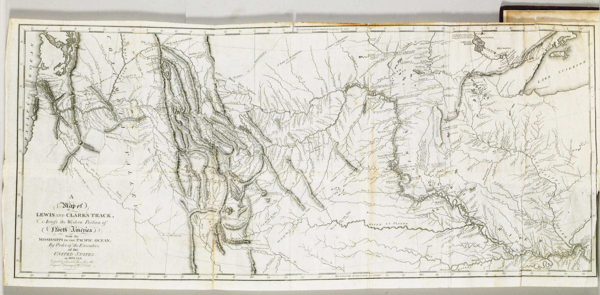 LEWIS, Meriwether (1774-1809) and William CLARK (1770-1838). History of the Expedition under the Command of Captains Lewis and Clark, to the Sources of the Missouri, thence across the Rocky Mountains and down the River Columbia to the Pacific Ocean. Performed during the years 1804-5-6. Philadelphia: [by J. Maxwell at New York for] Bradford and Inskeep, 1814.