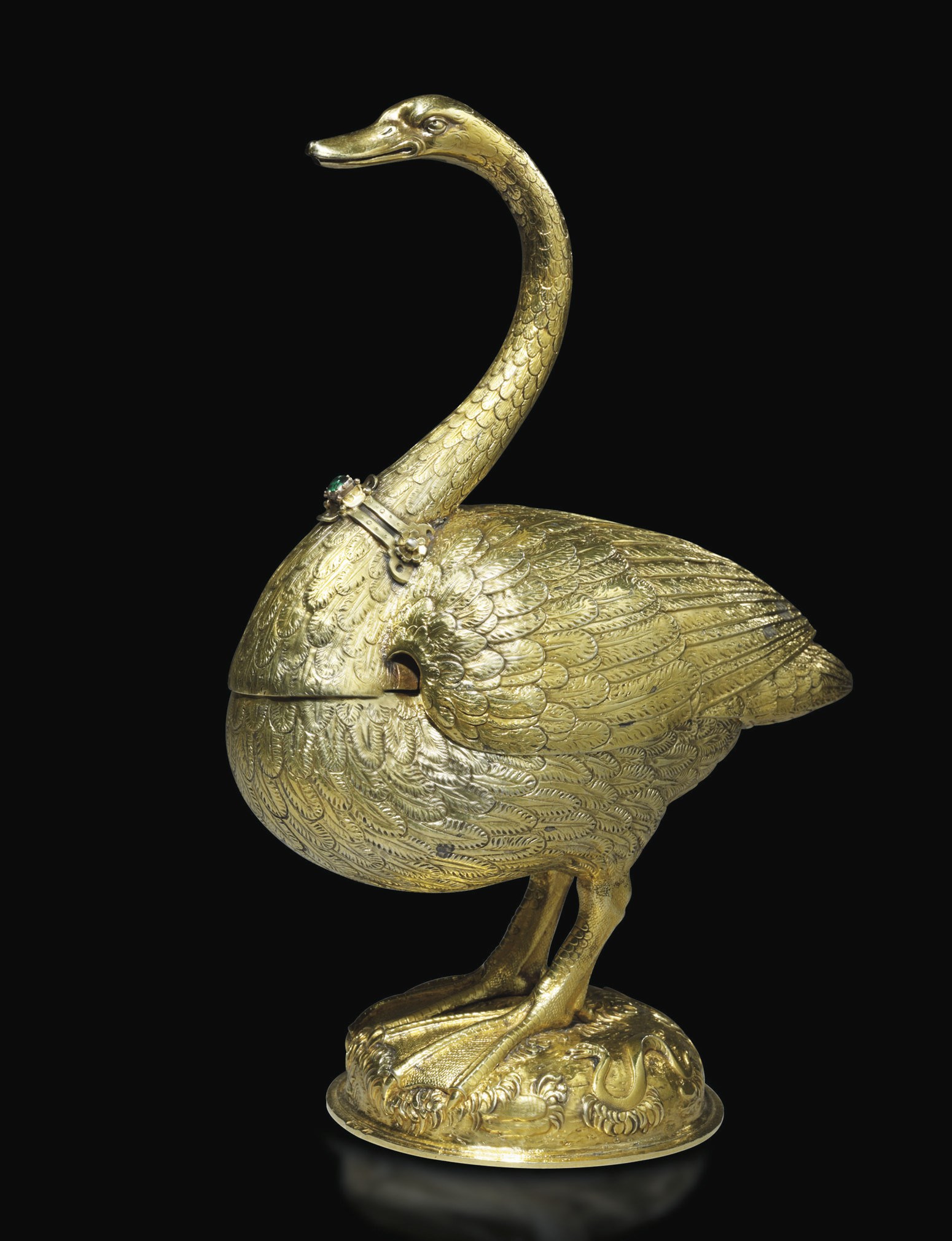IMPORTANT CYGNE EN VERMEIL