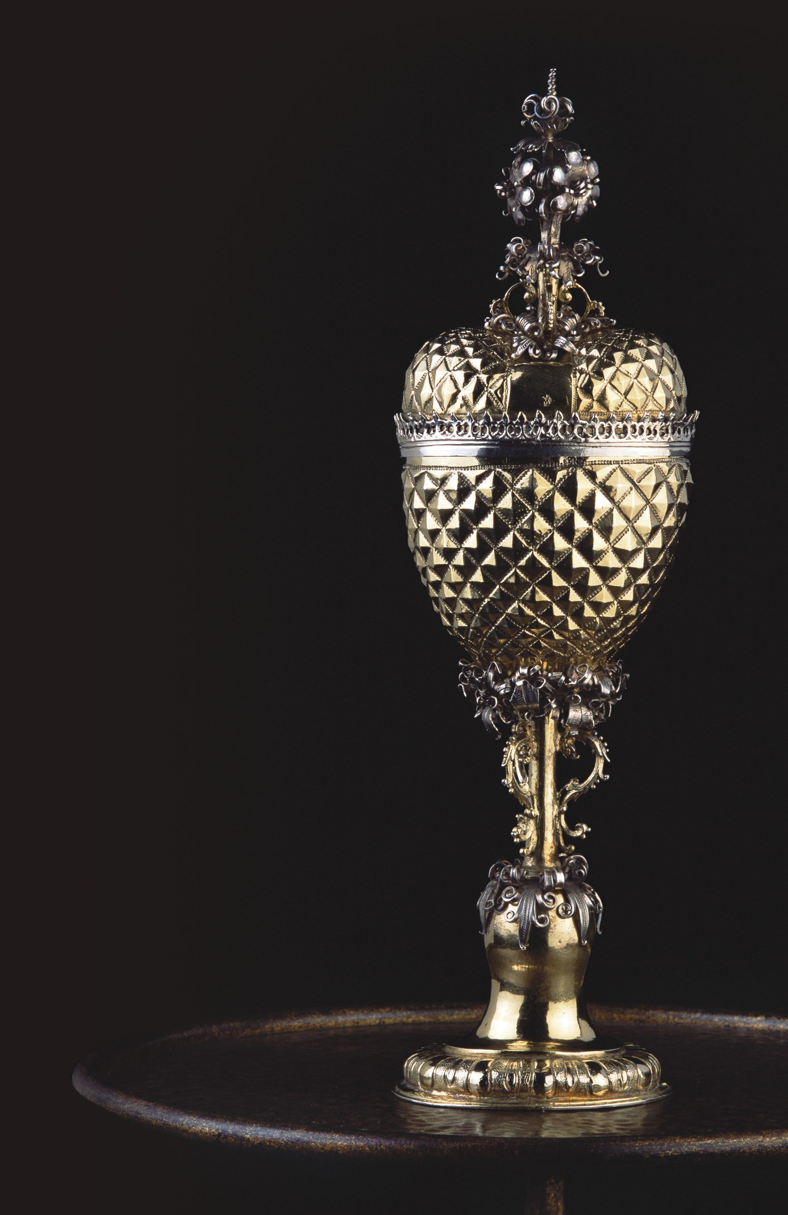 HERZPOKAL OU COUPE COEUR EN ARGENT ET VERMEIL