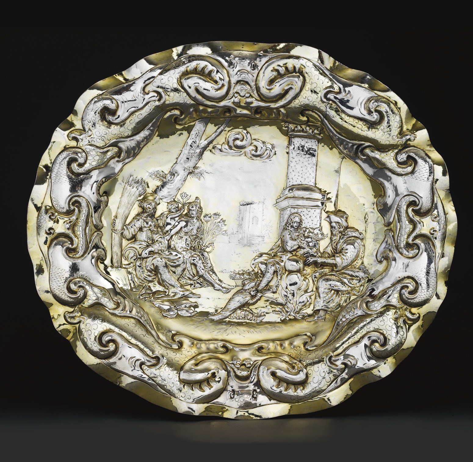 BASSIN EN ARGENT ET VERMEIL