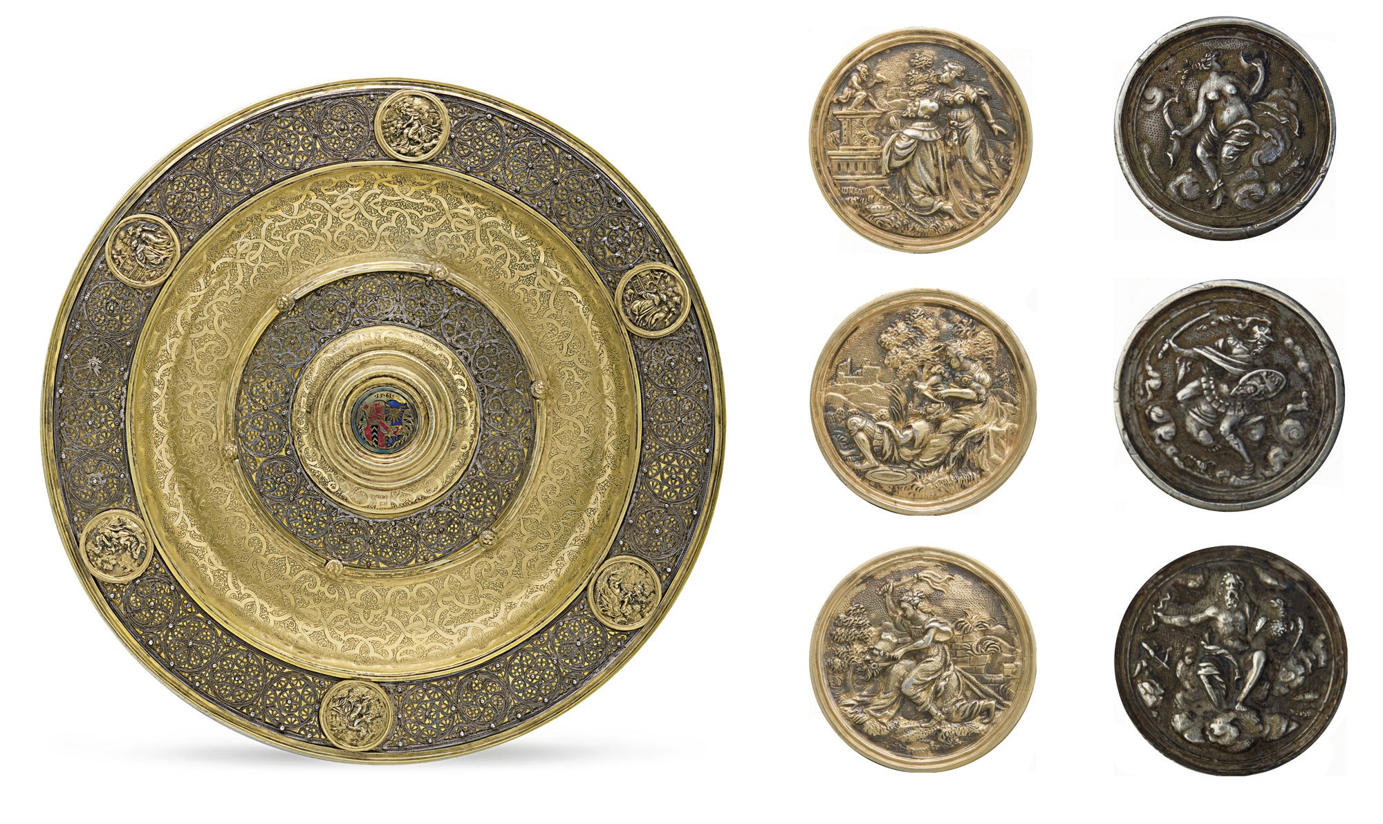 PLAT DE BADEN
IMPORTANT PLAT EN ARGENT, VERMEIL ET EMAIL