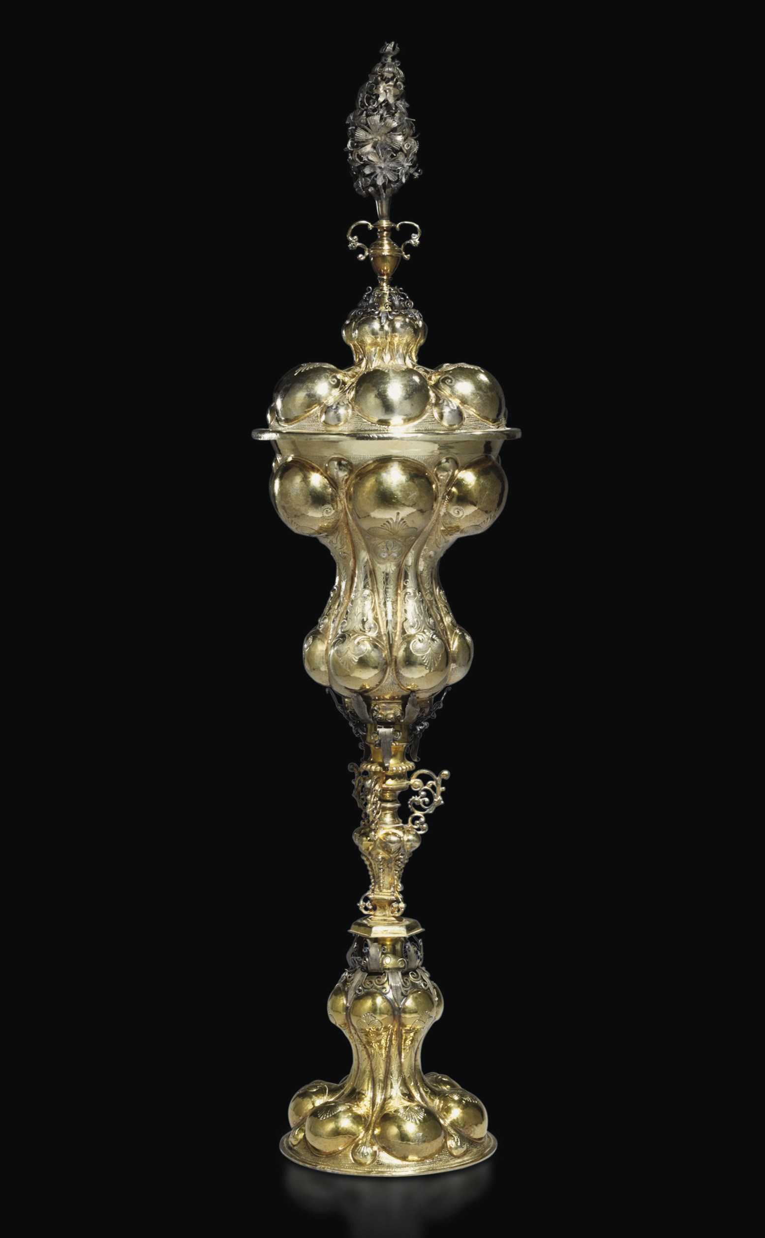 GRANDE COUPE EN ARGENT ET VERMEIL