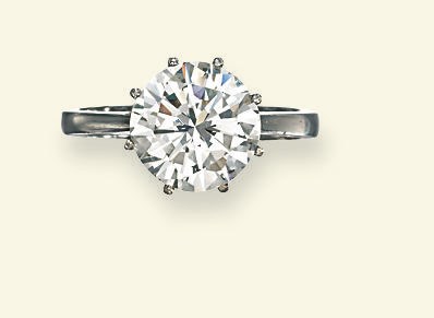 A DIAMOND SINGLE-STONE RING