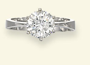 A DIAMOND SINGLE-STONE RING