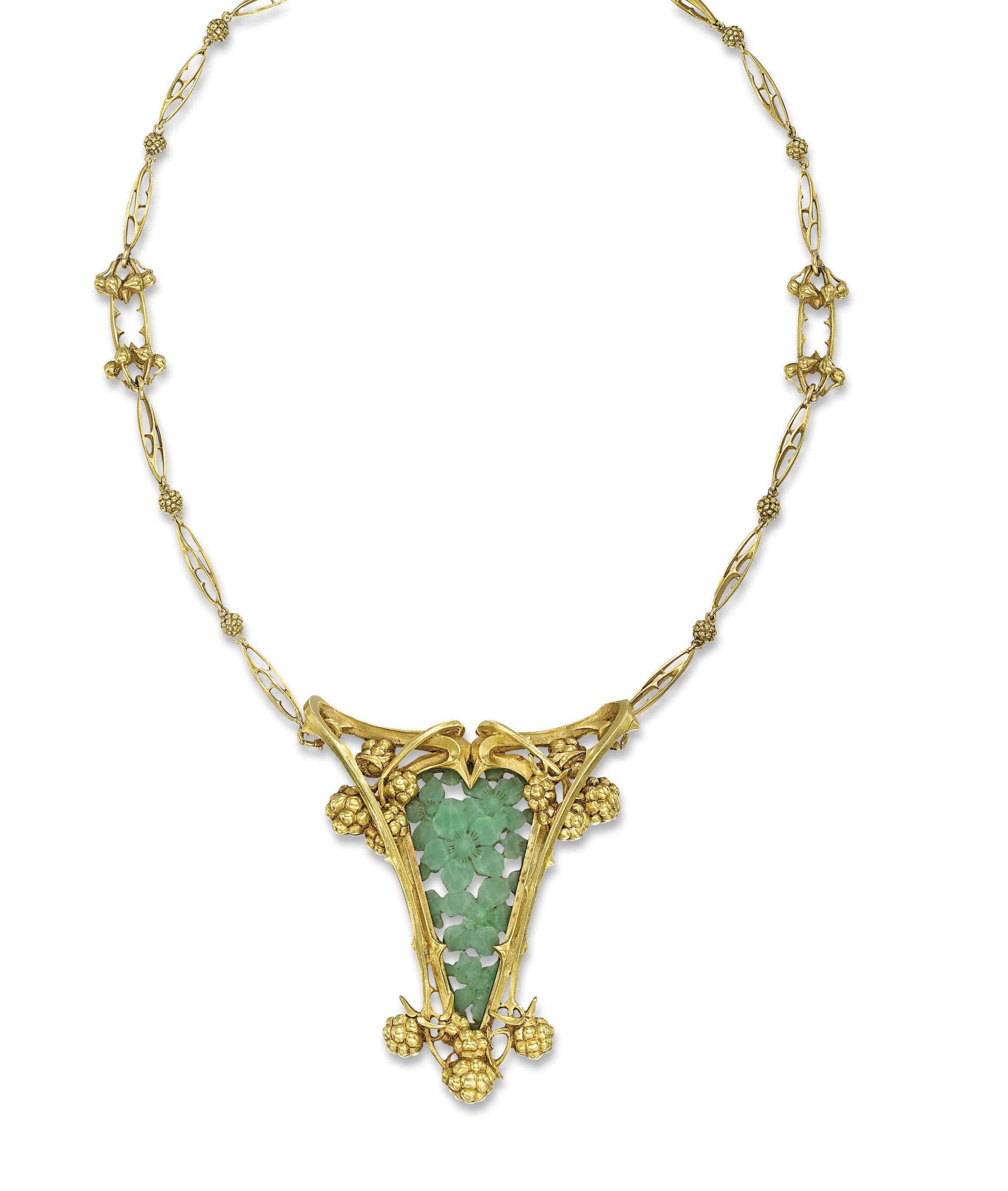 AN ART NOUVEAU HARDSTONE PENDANT, BY GAILLARD