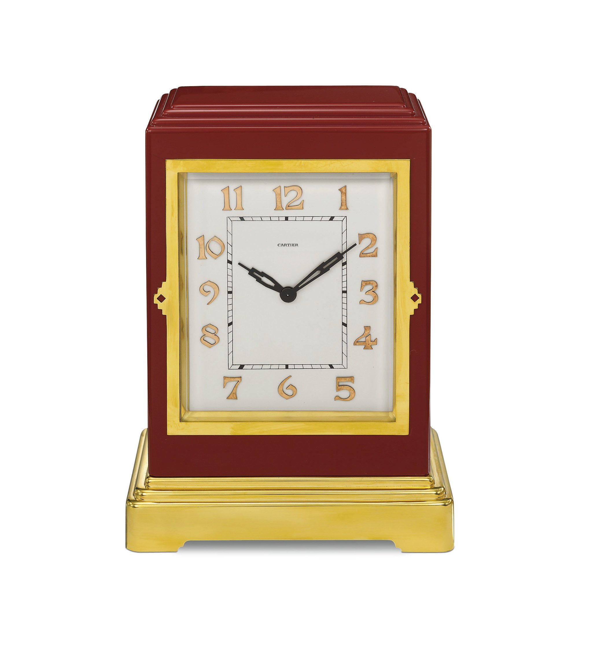 AN ART DECO CLOCK, BY CARTIER
