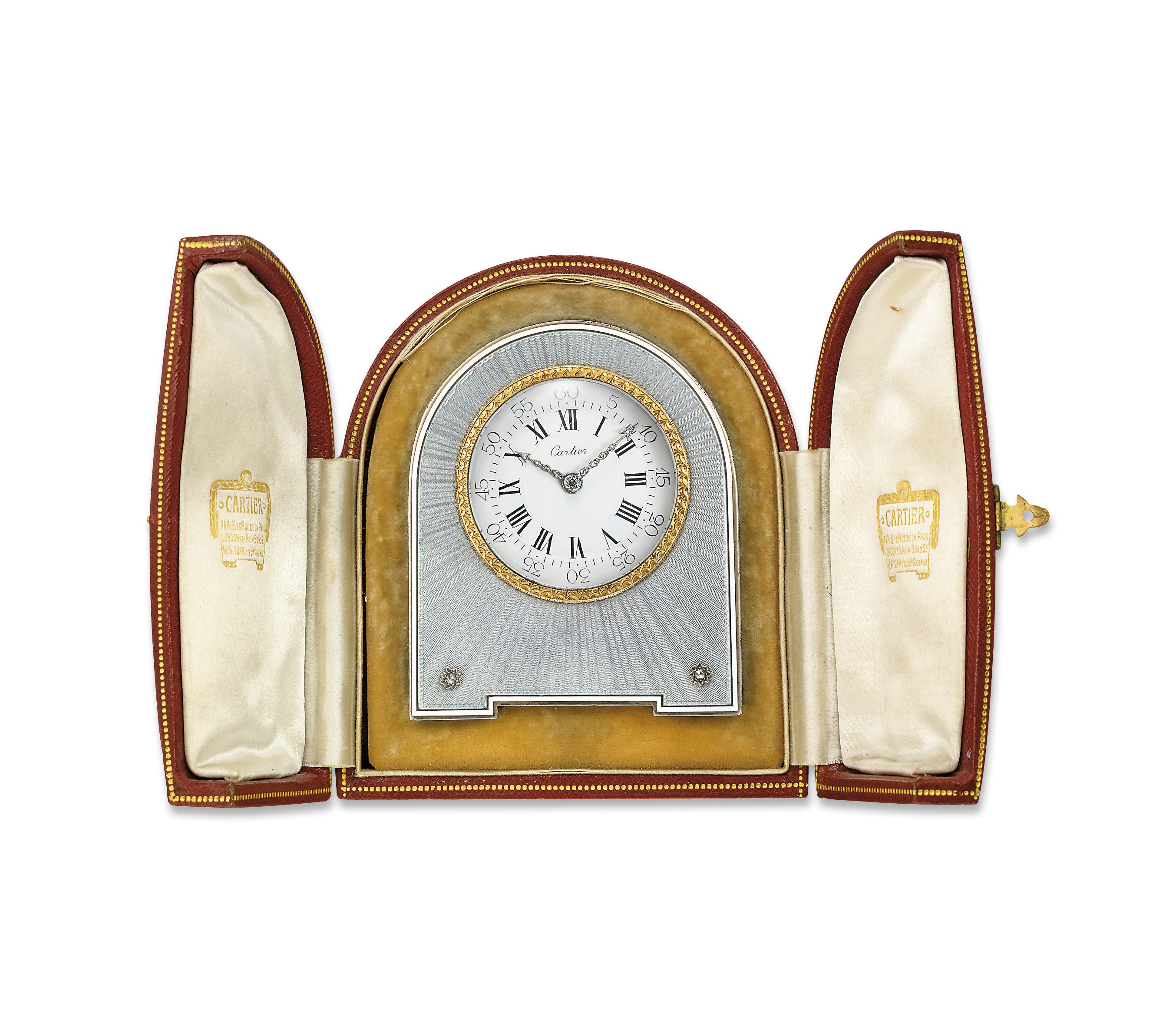 A BELLE EPOQUE DESK CLOCK, BY CARTIER