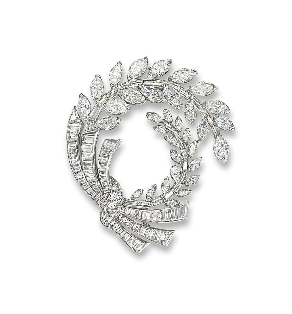 A DIAMOND BROOCH, BY CARTIER