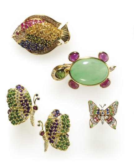 A GROUP OF MULTI-GEM, DIAMOND AND GOLD JEWELRY
