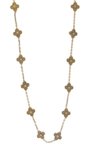 AN 18K GOLD 'ALHAMBRA' NECKLACE, BY VAN CLEEF & ARPELS