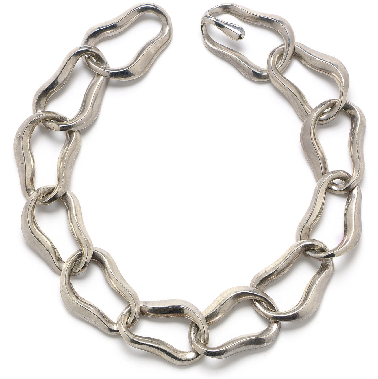 AN ANGELA CUMMINGS FOR TIFFANY & CO. SILVER FREE-FALL CHAIN-LINK NECKLACE,